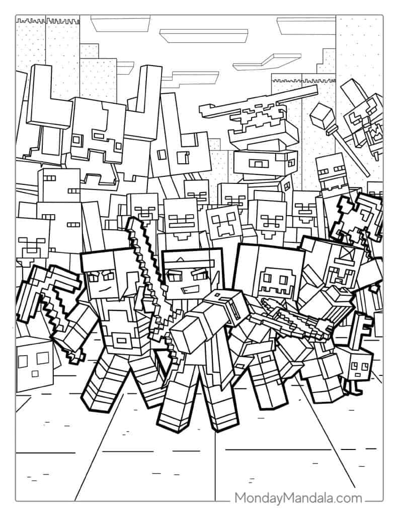 150+ Minecraft Coloring Pages 96