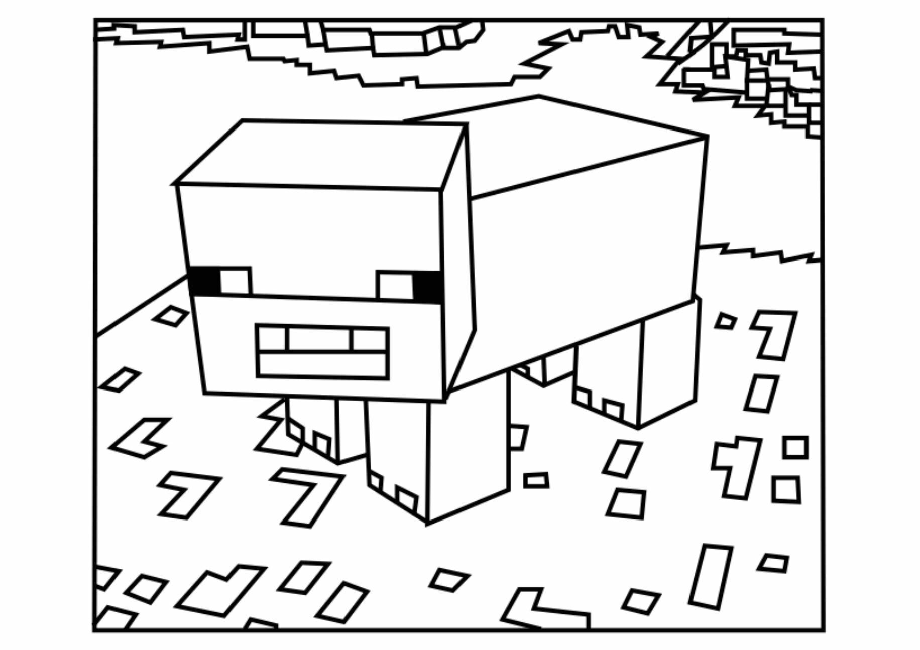 150+ Minecraft Coloring Pages 99