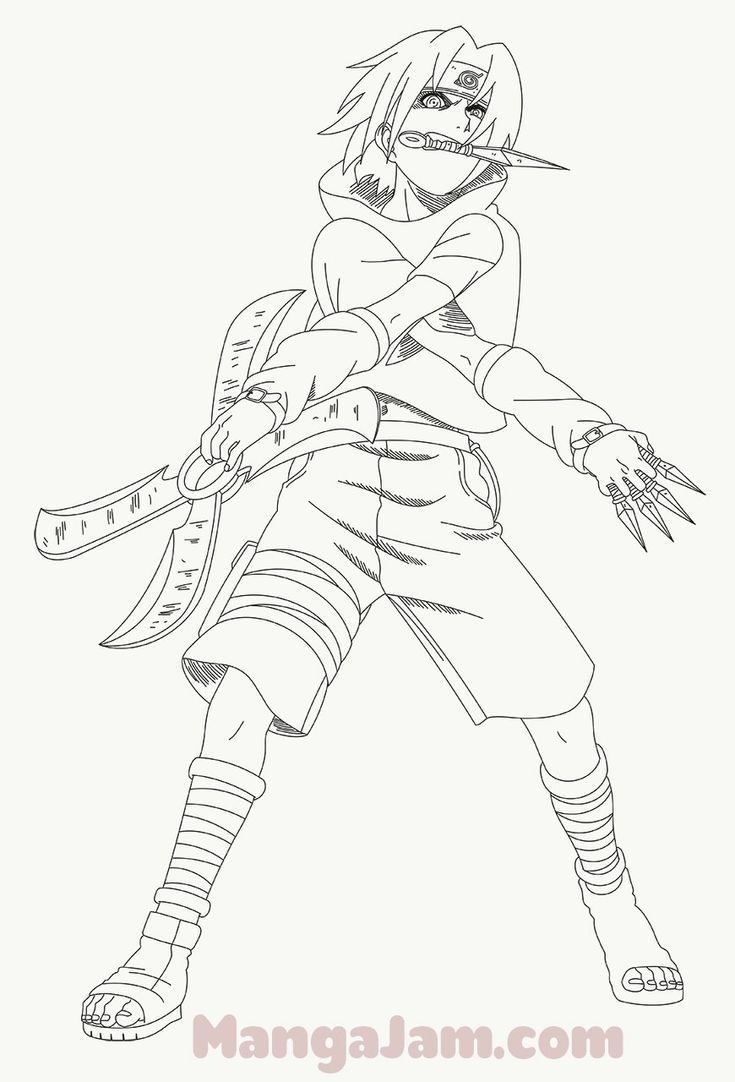 160+ Naruto Coloring Pages 167