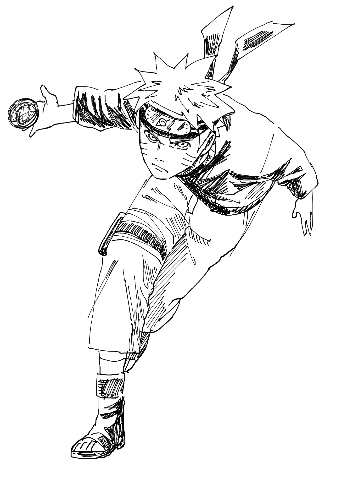 160+ Naruto Coloring Pages 48