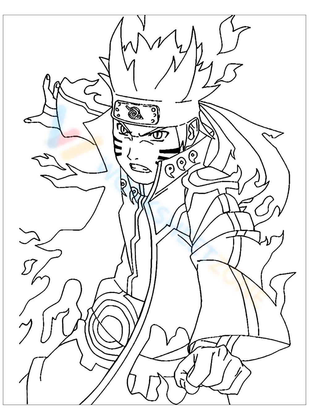 160+ Naruto Coloring Pages 81