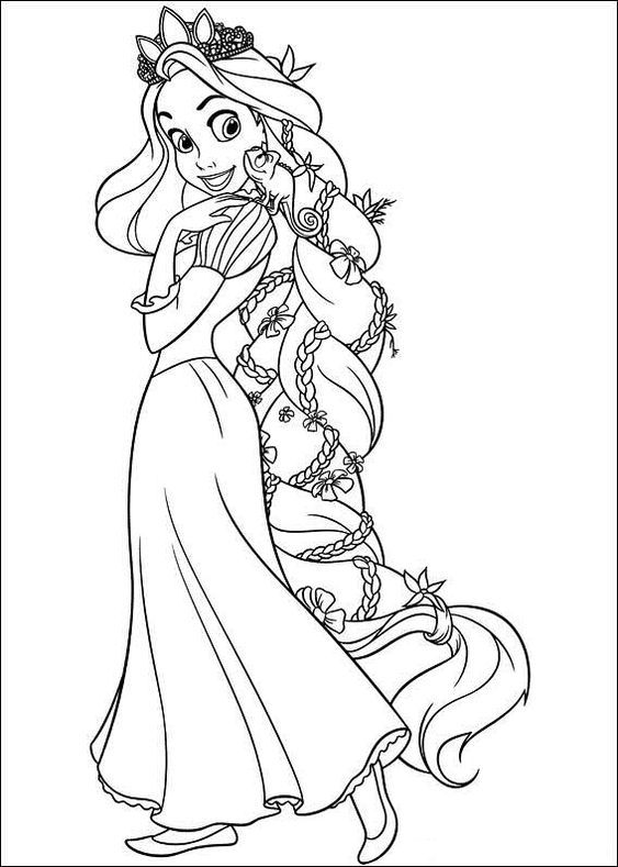 160+ Rapunzel Coloring Pages: Let Your Imagination Flow 114