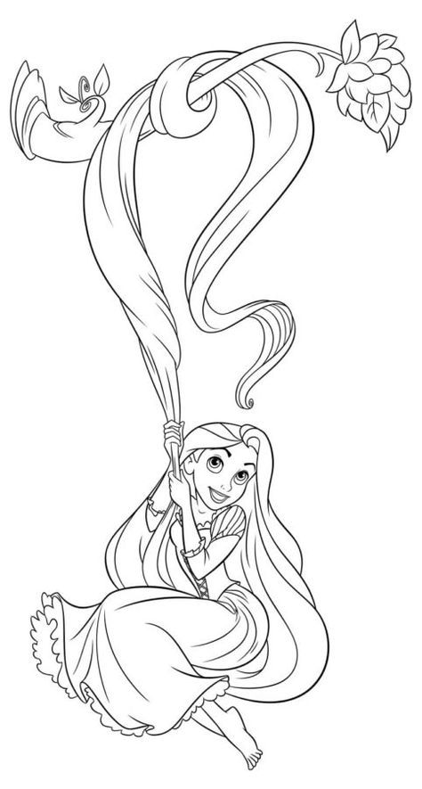 160+ Rapunzel Coloring Pages: Let Your Imagination Flow 119