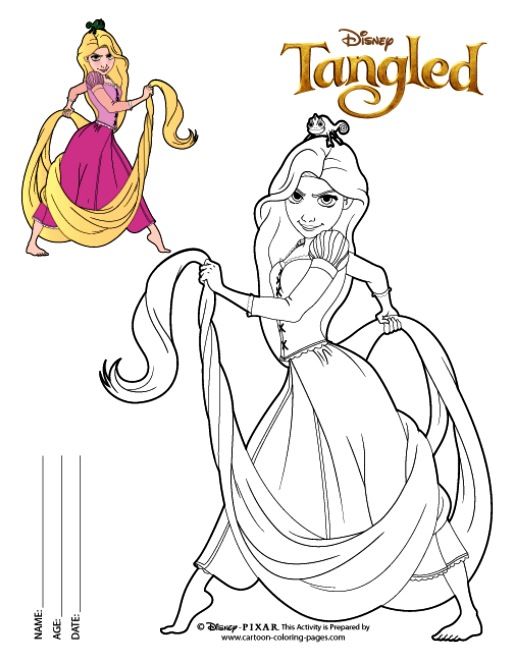 160+ Rapunzel Coloring Pages: Let Your Imagination Flow 128