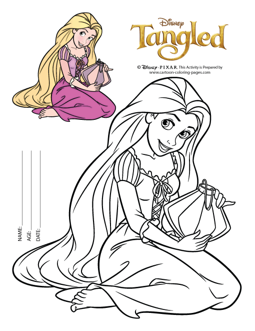 160+ Rapunzel Coloring Pages: Let Your Imagination Flow 129