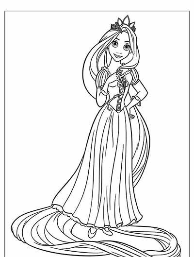 160+ Rapunzel Coloring Pages: Let Your Imagination Flow 153