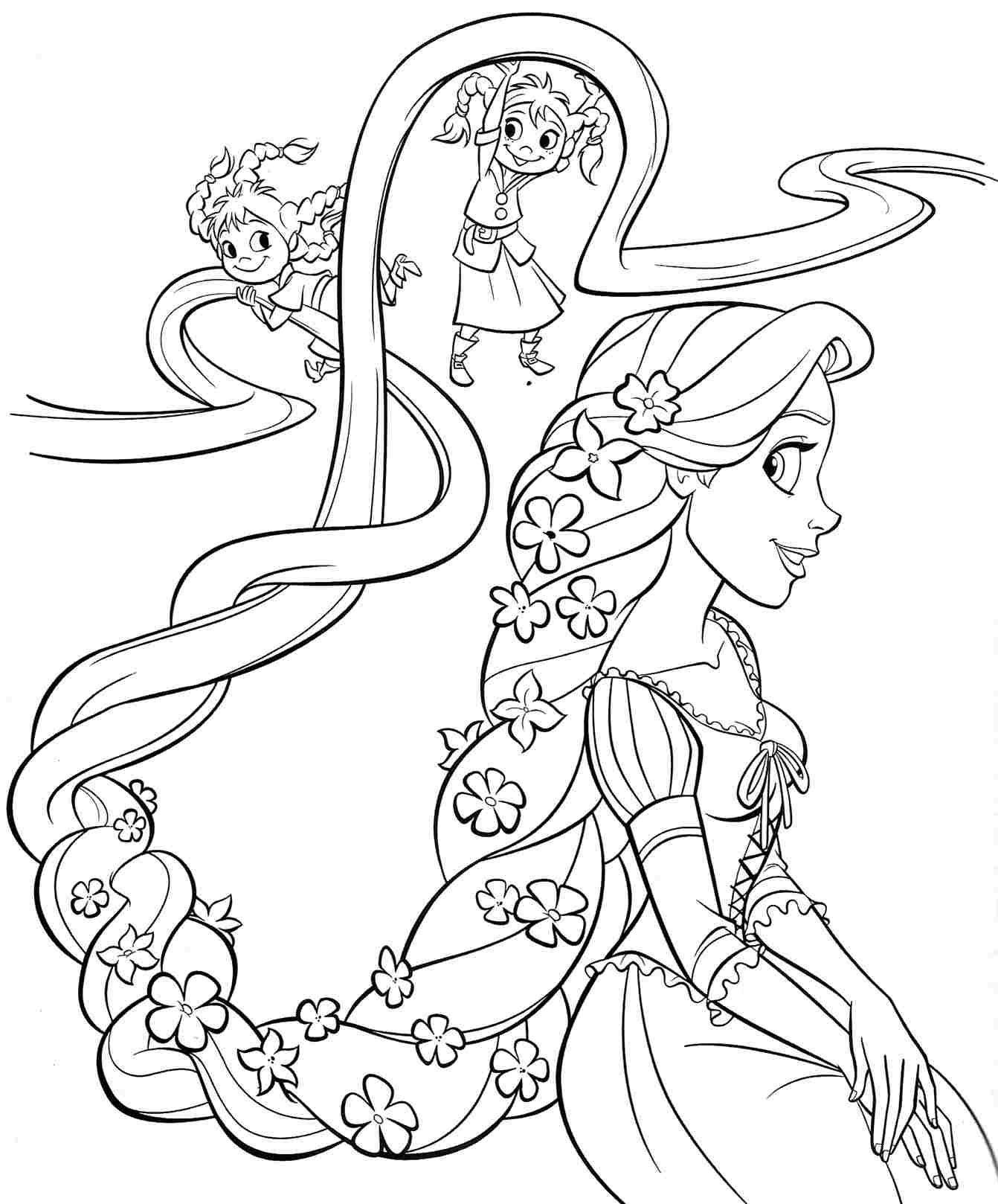 160+ Rapunzel Coloring Pages: Let Your Imagination Flow 16