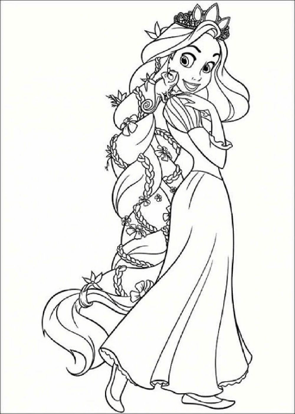 160+ Rapunzel Coloring Pages: Let Your Imagination Flow 28