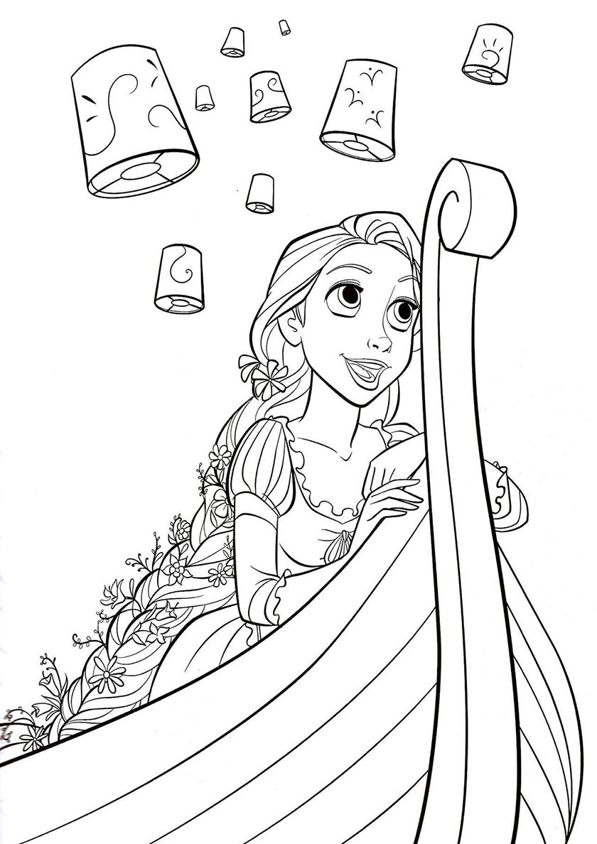 160+ Rapunzel Coloring Pages: Let Your Imagination Flow 45