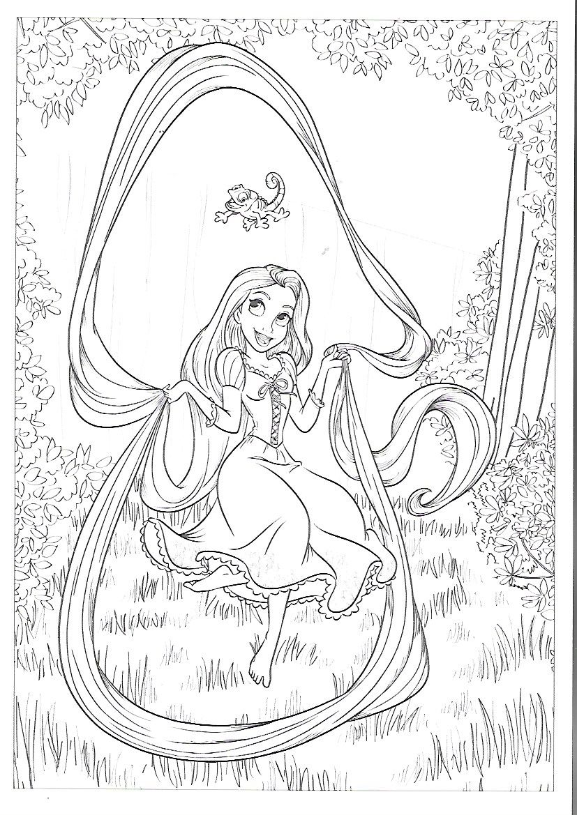 160+ Rapunzel Coloring Pages: Let Your Imagination Flow 47