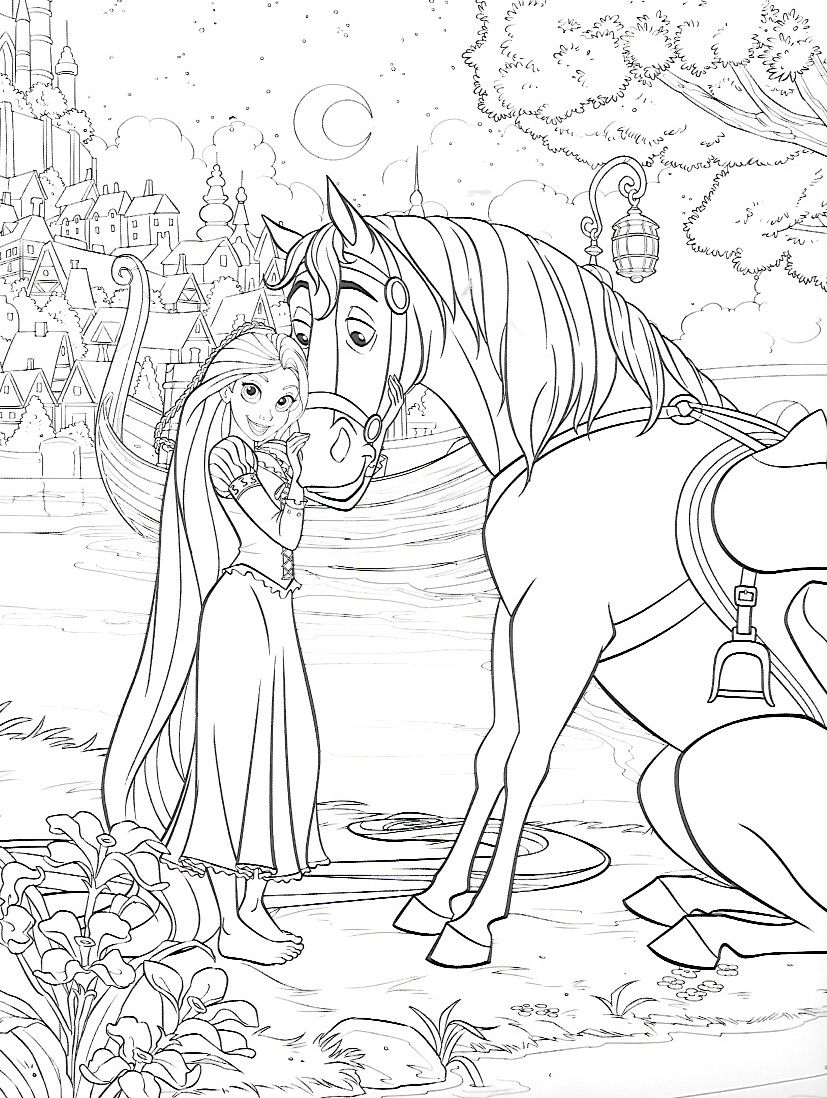 160+ Rapunzel Coloring Pages: Let Your Imagination Flow 48