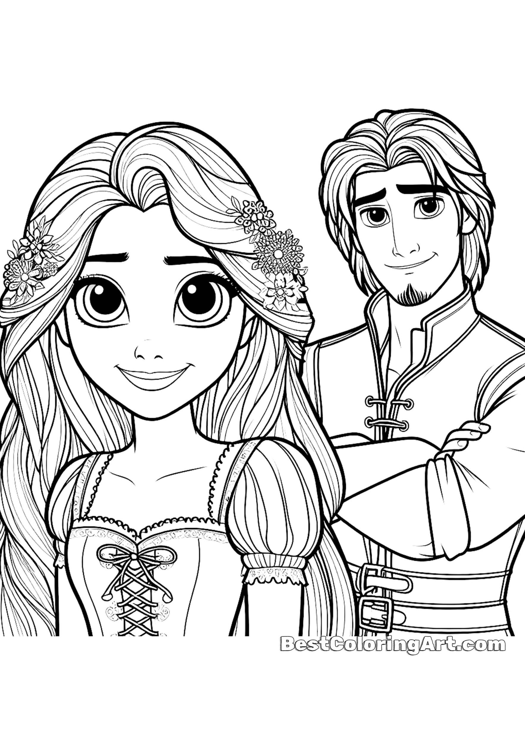 160+ Rapunzel Coloring Pages: Let Your Imagination Flow 7