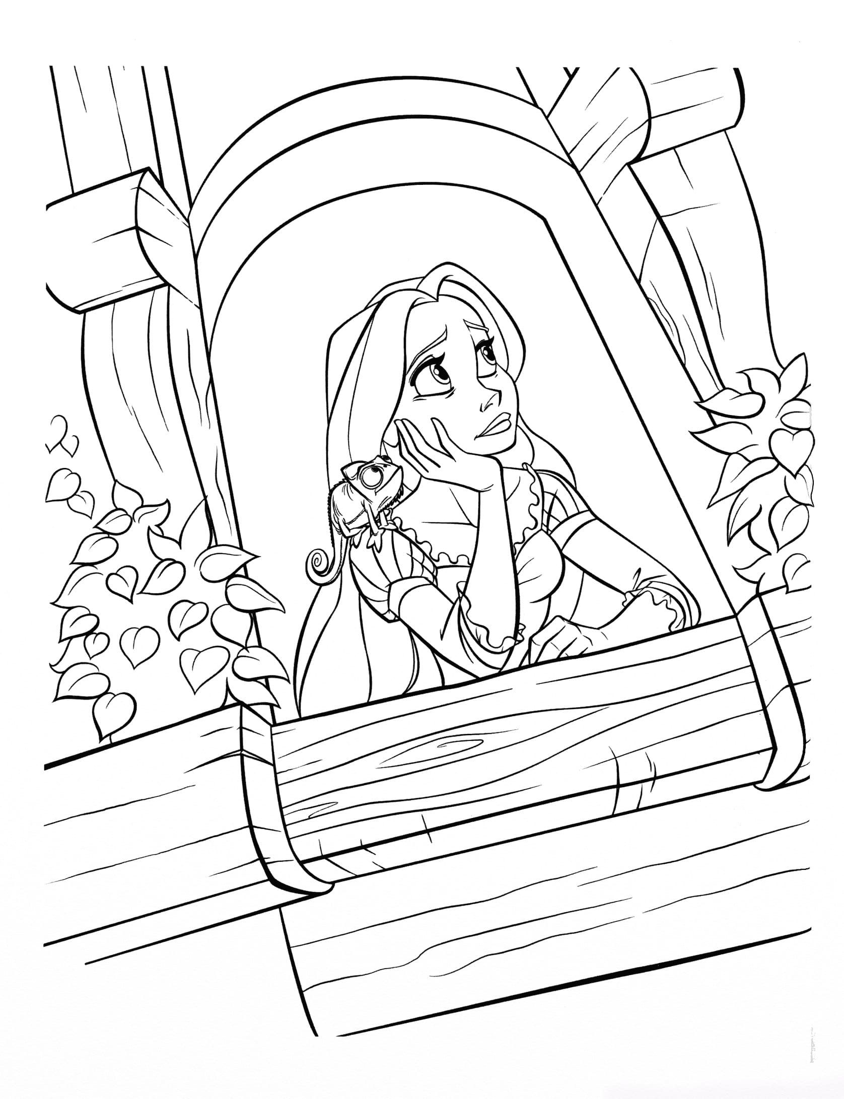 160+ Rapunzel Coloring Pages: Let Your Imagination Flow 8