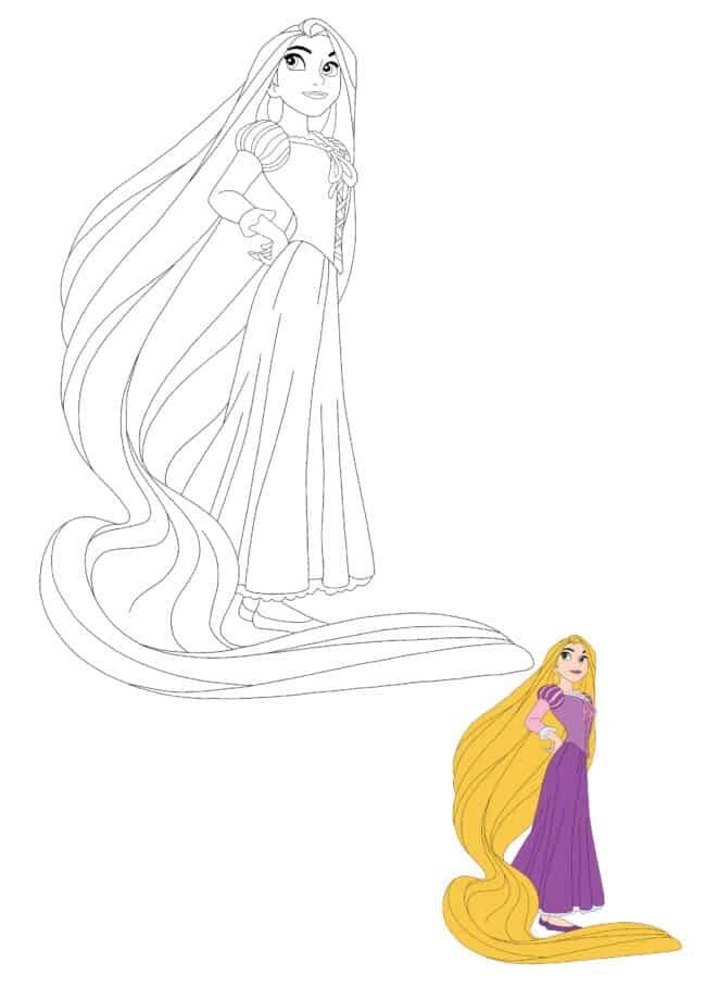 160+ Rapunzel Coloring Pages: Let Your Imagination Flow 82