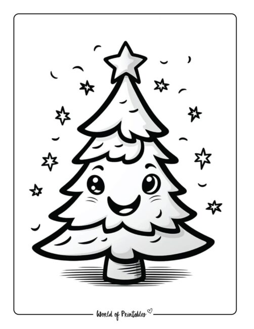 160 Tree Coloring Pages: Explore Nature's Palette 112