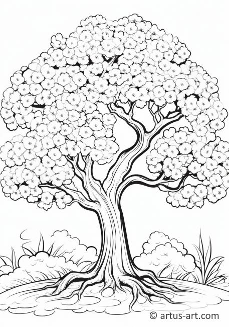 160 Tree Coloring Pages: Explore Nature's Palette 121