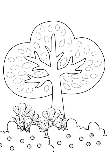 160 Tree Coloring Pages: Explore Nature's Palette 126