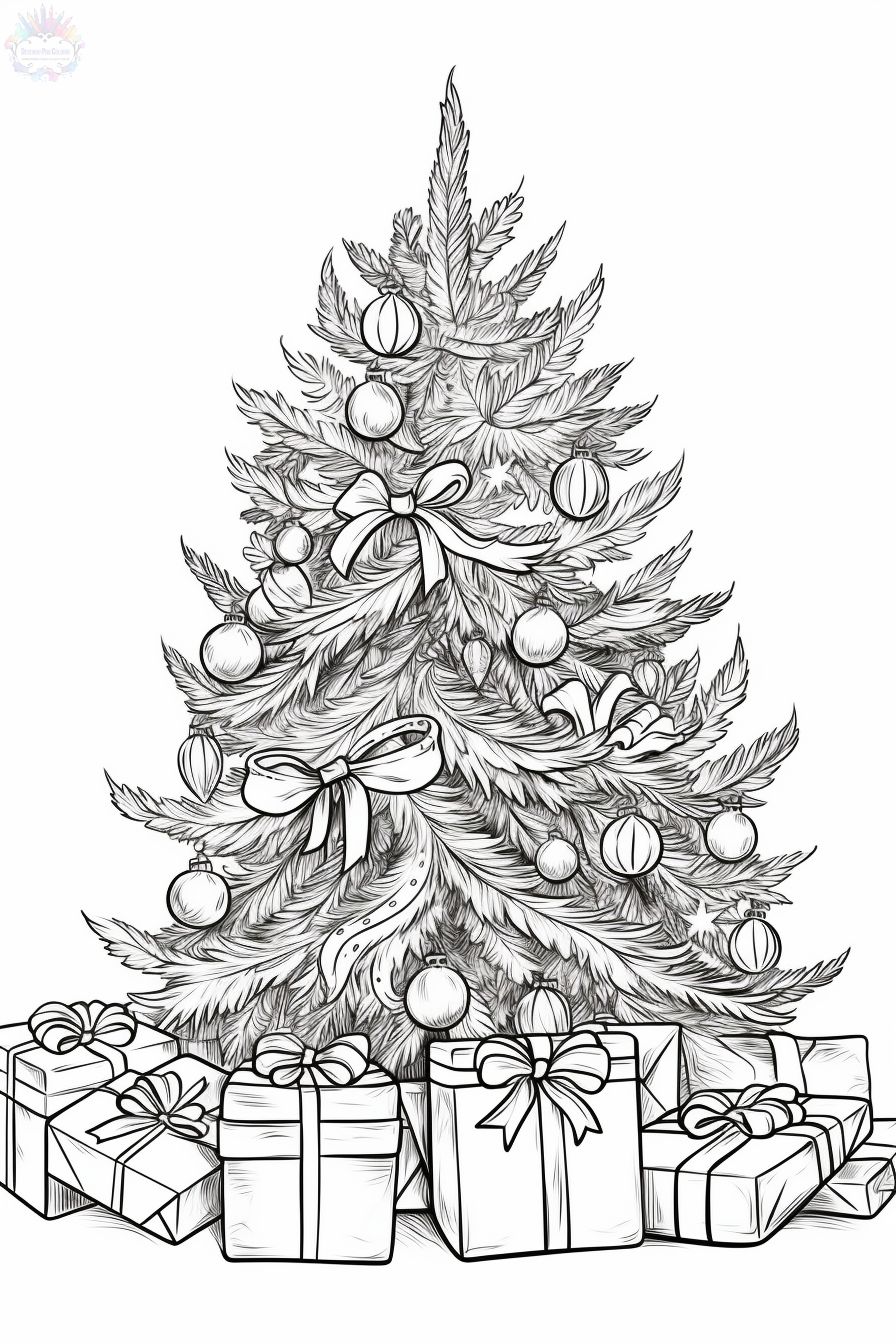 160 Tree Coloring Pages: Explore Nature's Palette 32