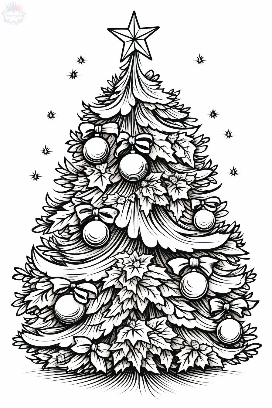 160 Tree Coloring Pages: Explore Nature's Palette 33