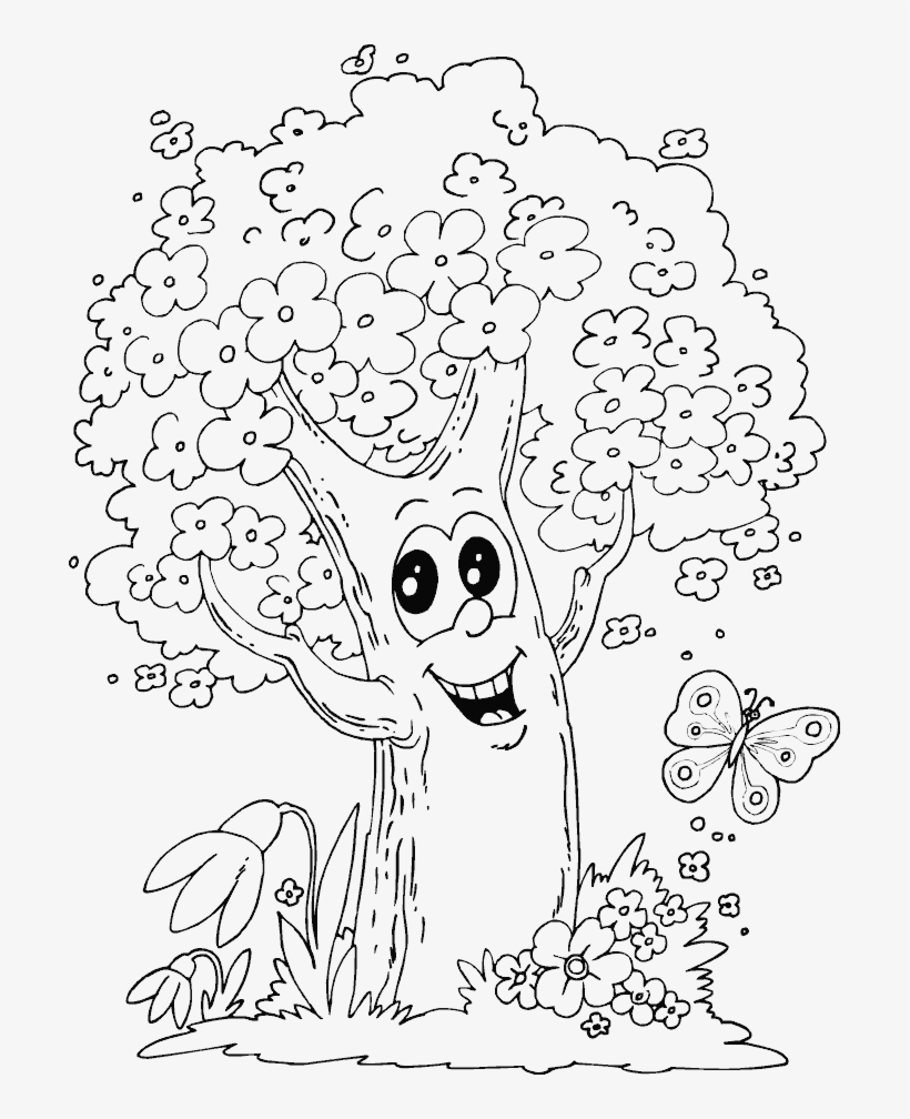 160 Tree Coloring Pages: Explore Nature's Palette 39