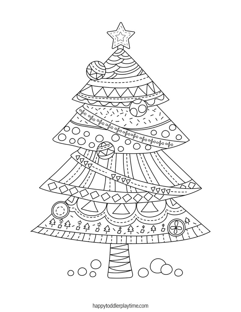 160 Tree Coloring Pages: Explore Nature's Palette 40