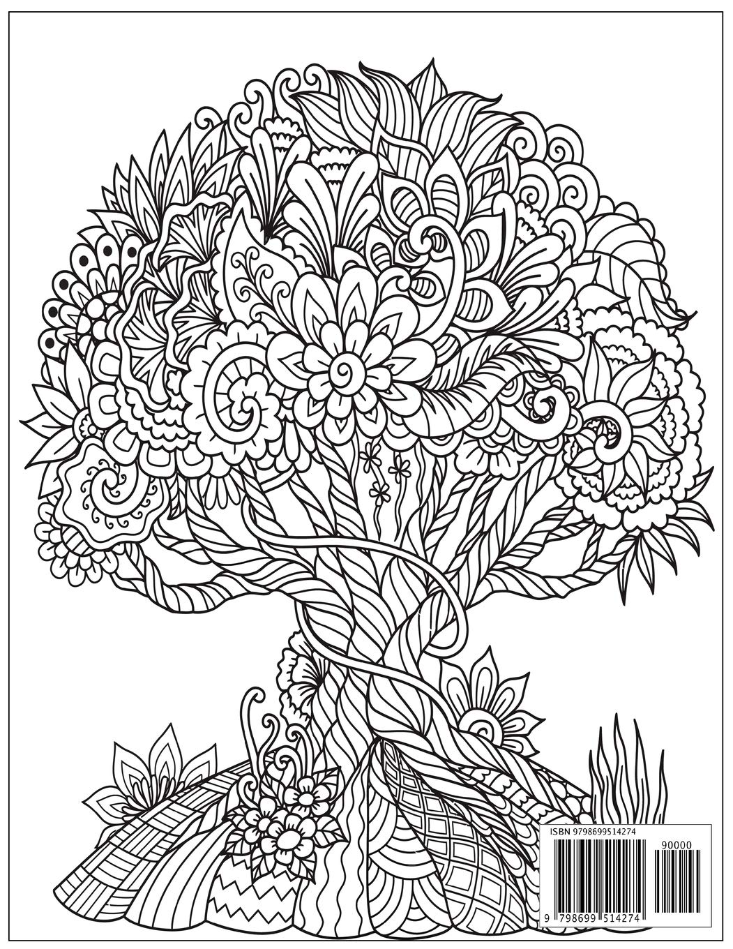 160 Tree Coloring Pages: Explore Nature's Palette 61