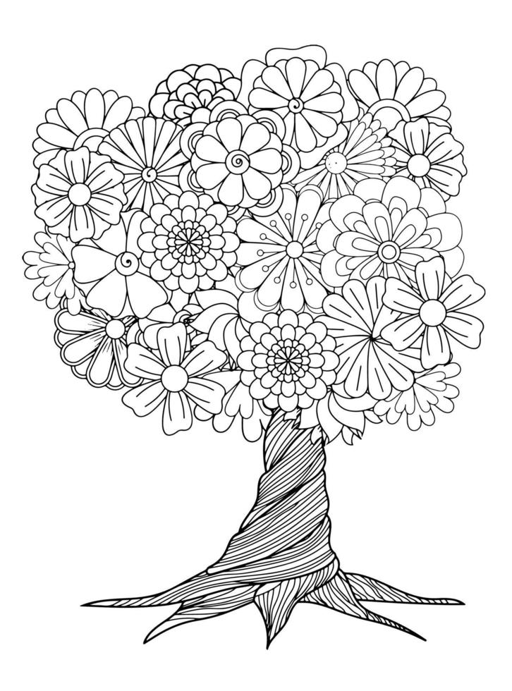 160 Tree Coloring Pages: Explore Nature's Palette 67