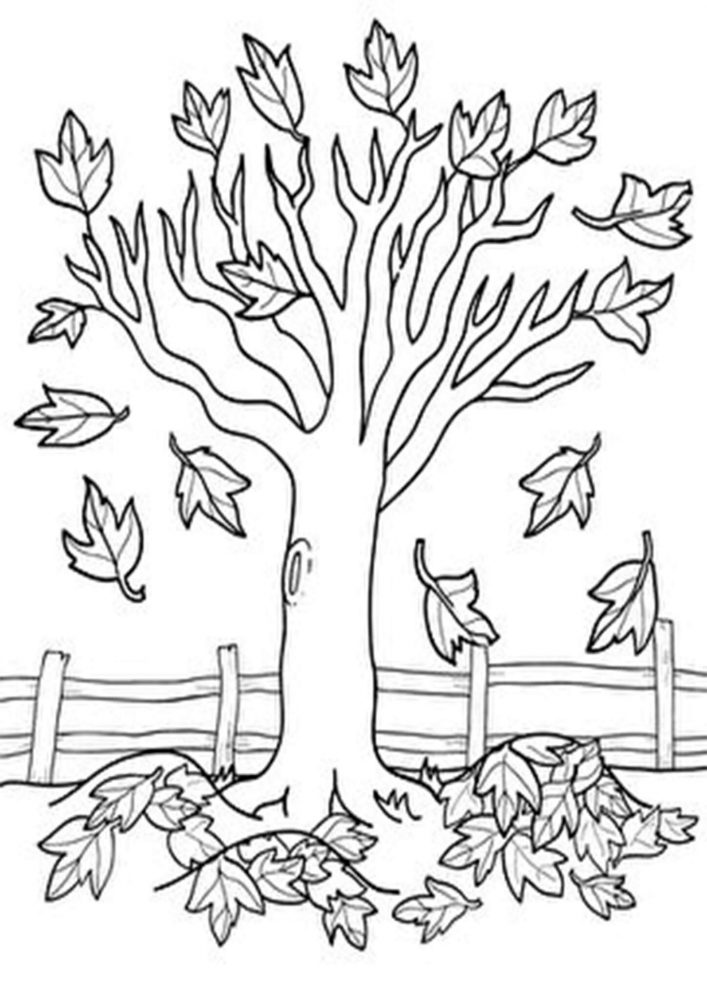 160 Tree Coloring Pages: Explore Nature's Palette 69