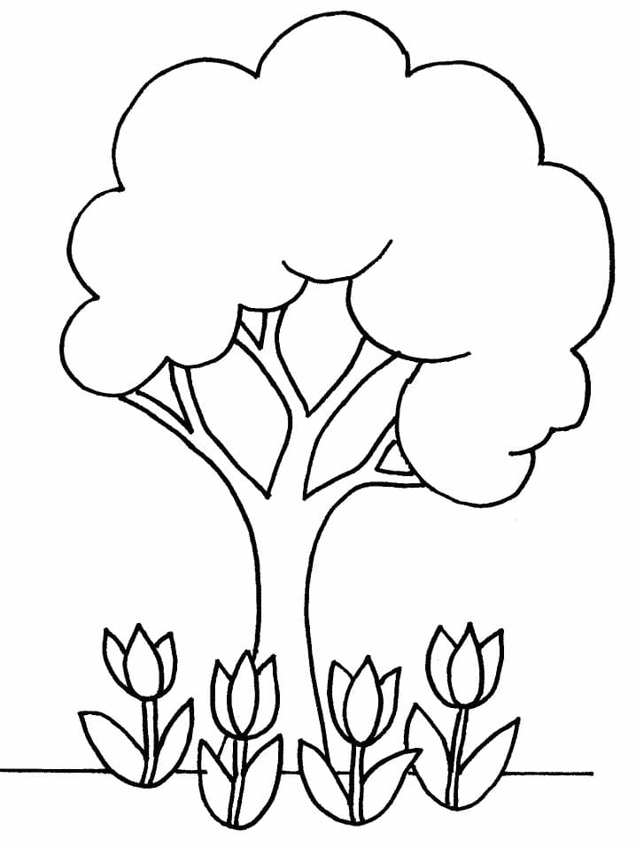 160 Tree Coloring Pages: Explore Nature's Palette 74