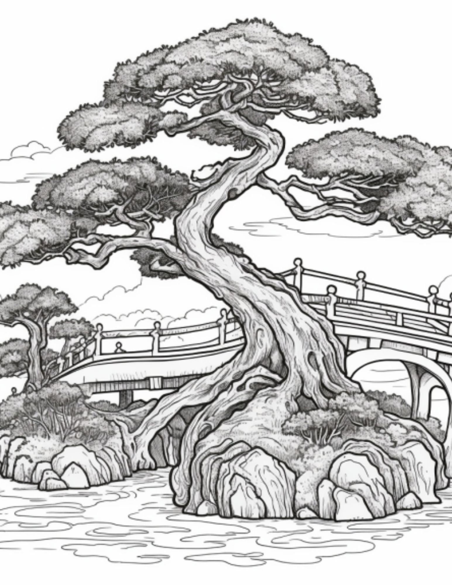 160 Tree Coloring Pages: Explore Nature's Palette 9