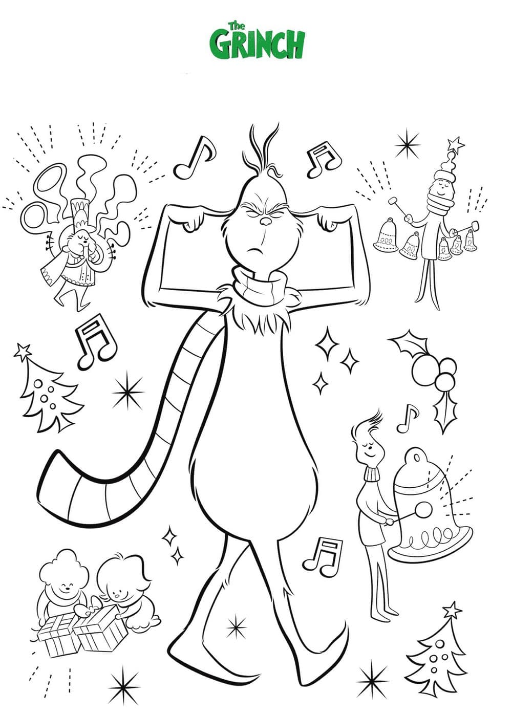 170+ Coloring Pages Grinch: Get Festive with the Mean One 104