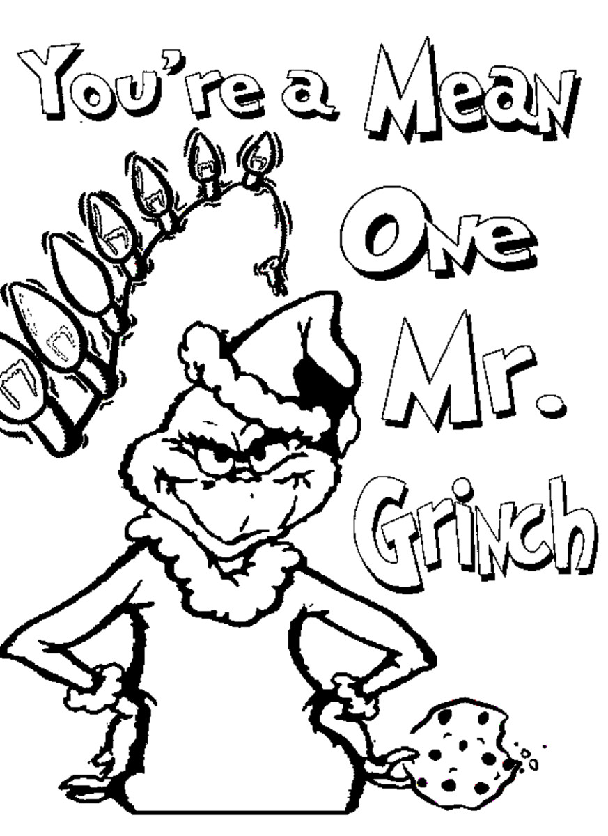 170+ Coloring Pages Grinch: Get Festive with the Mean One 123