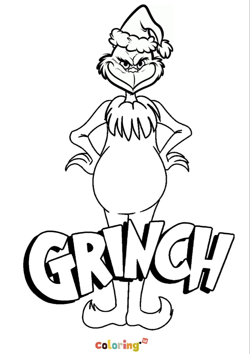 170+ Coloring Pages Grinch: Get Festive with the Mean One 124