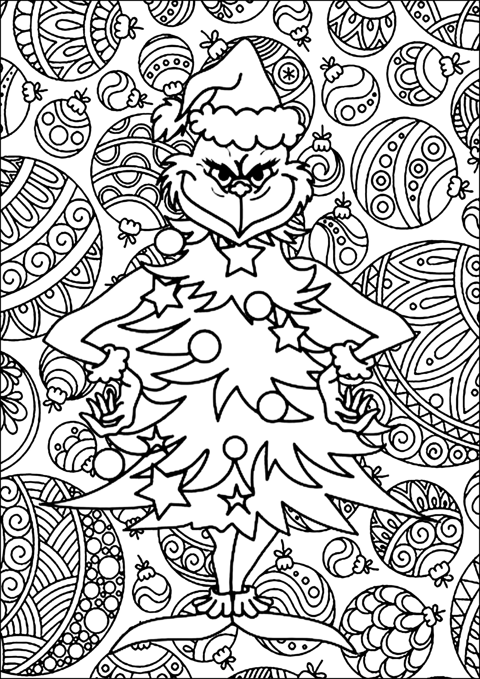 170+ Coloring Pages Grinch: Get Festive with the Mean One 13