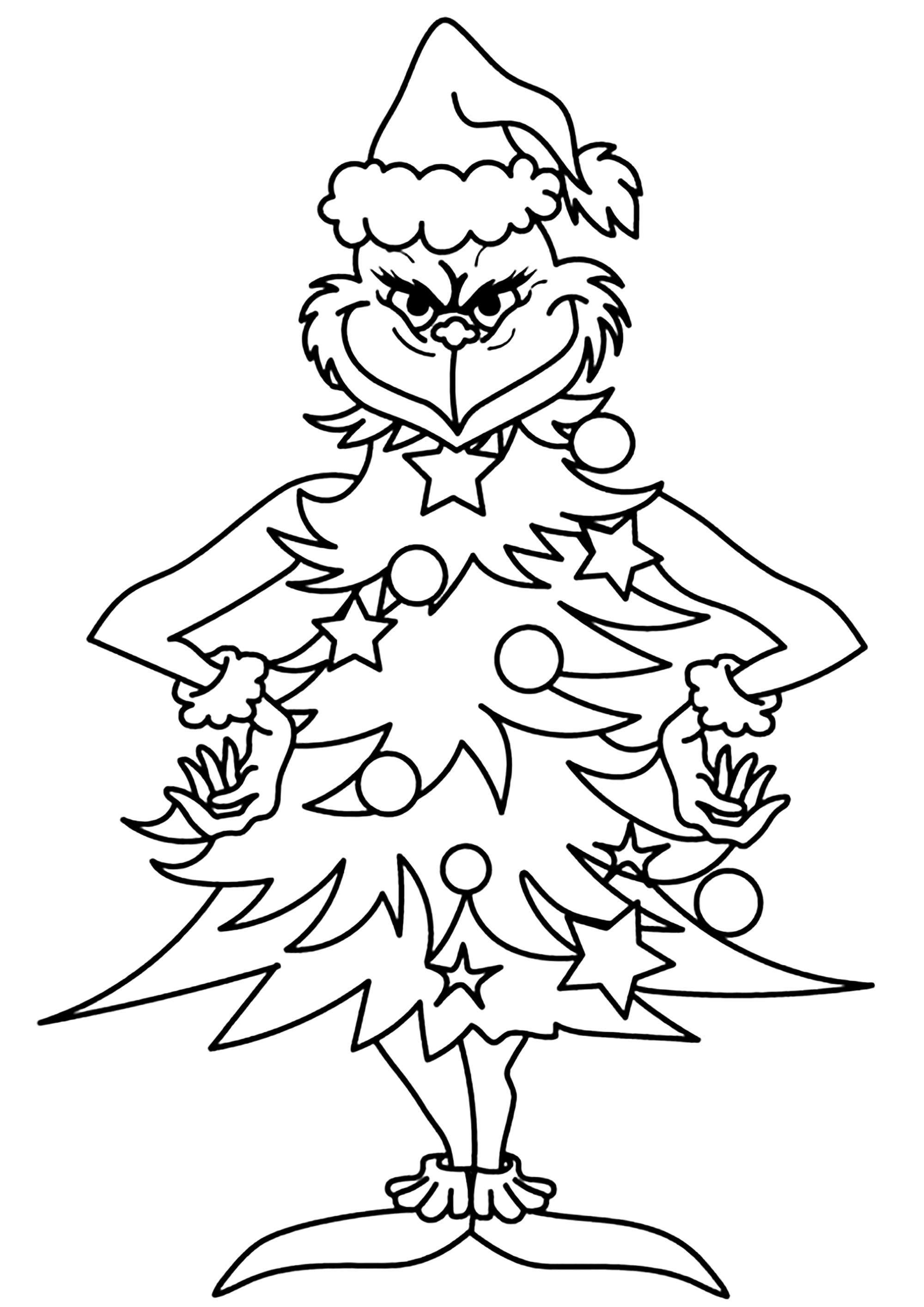 170+ Coloring Pages Grinch: Get Festive with the Mean One 14