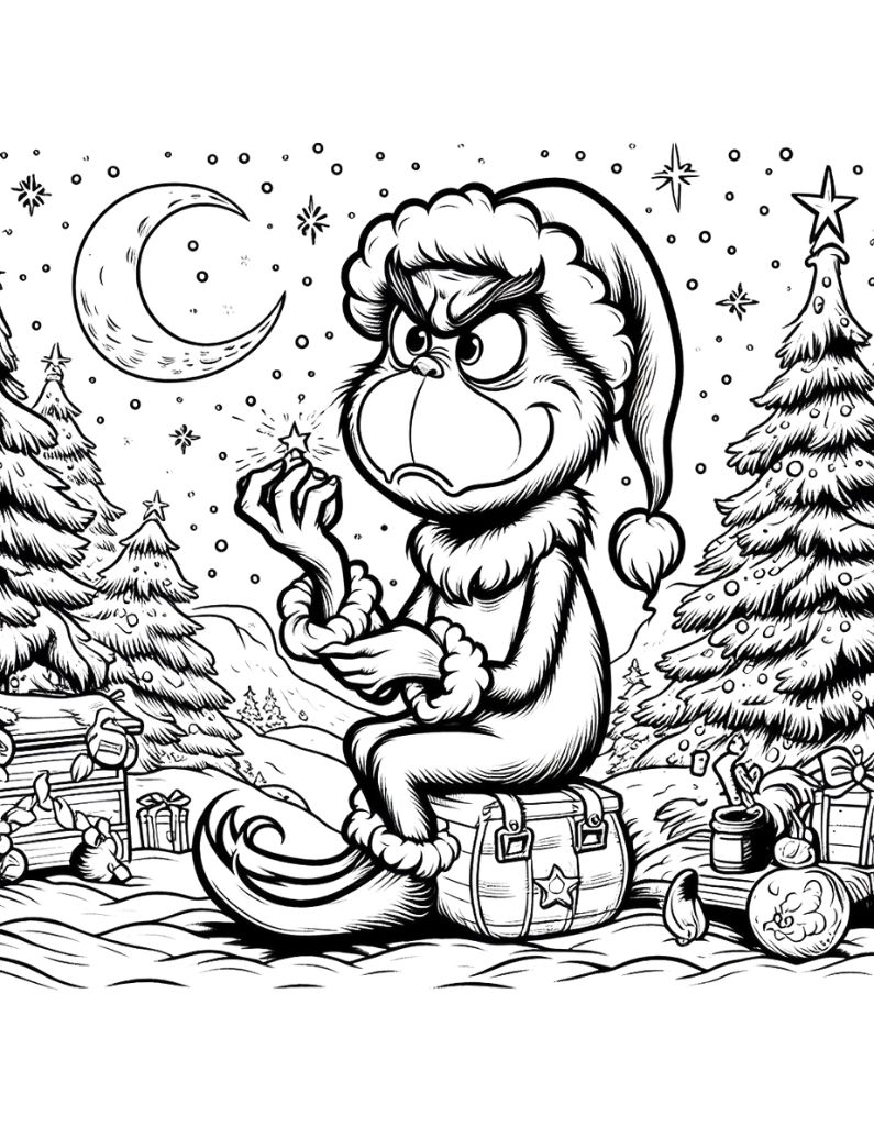 170+ Coloring Pages Grinch: Get Festive with the Mean One 160