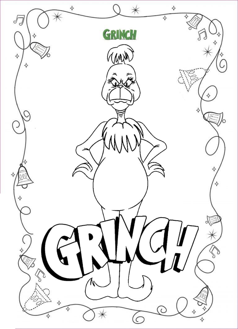 170+ Coloring Pages Grinch: Get Festive with the Mean One 161