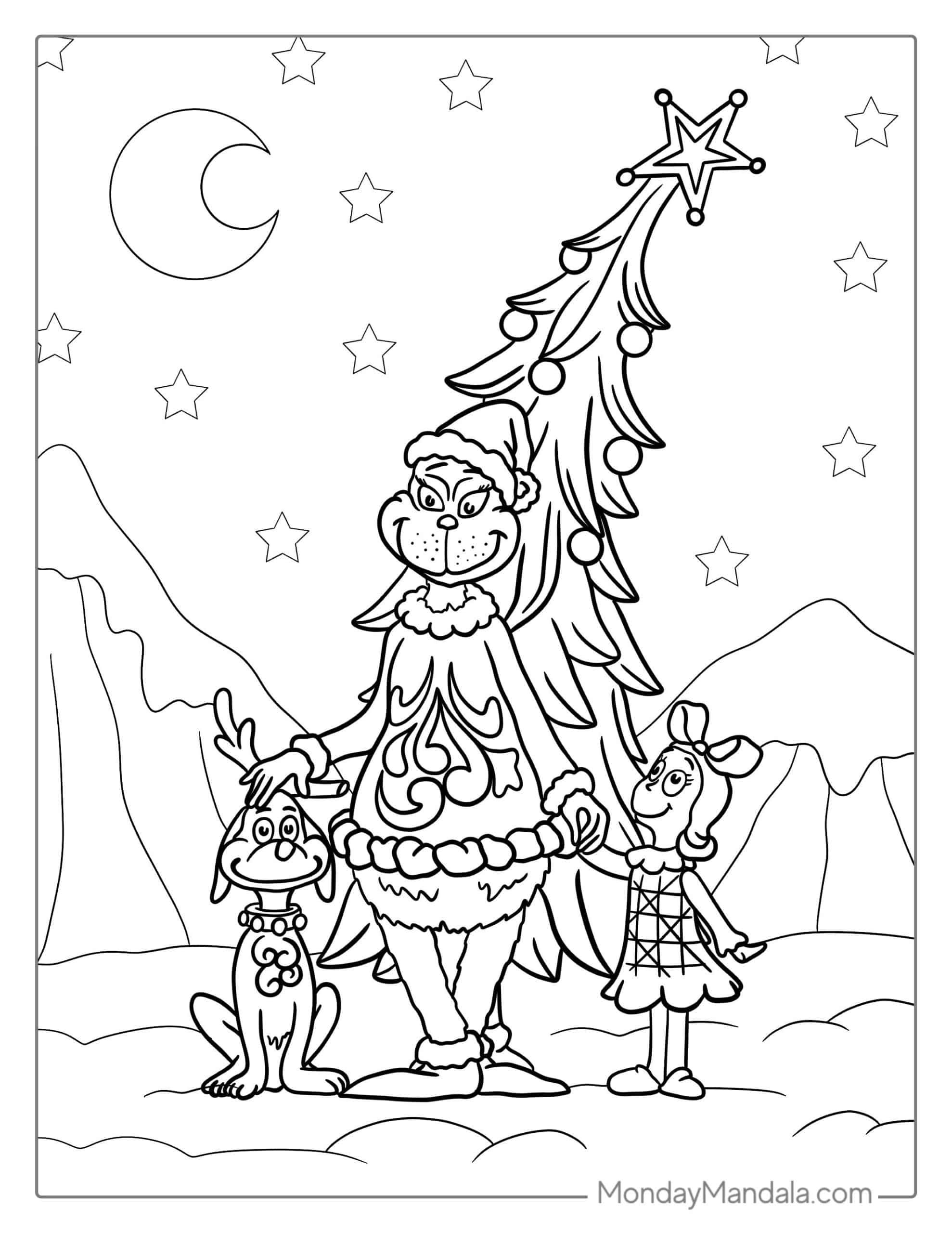 170+ Coloring Pages Grinch: Get Festive with the Mean One 24