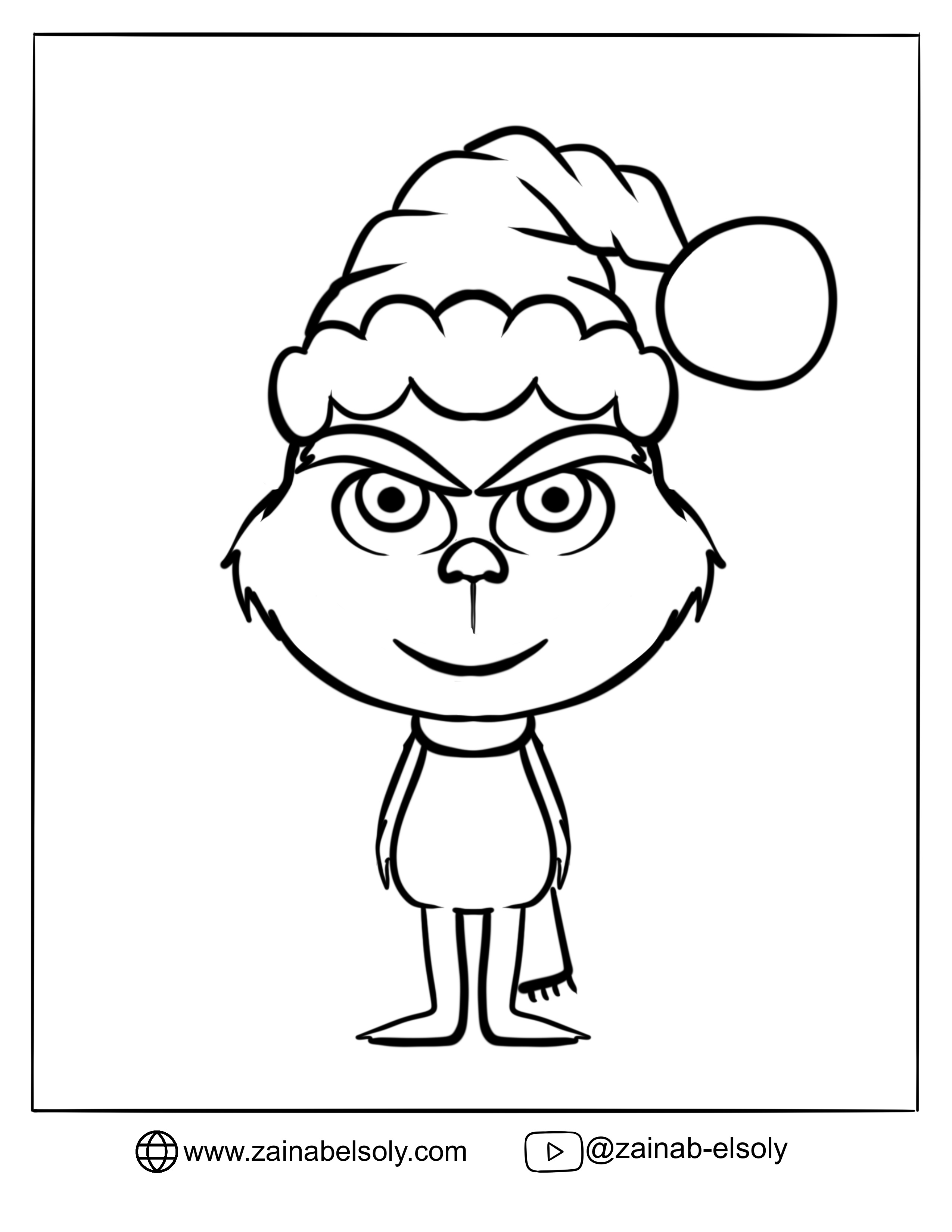 170+ Coloring Pages Grinch: Get Festive with the Mean One 3