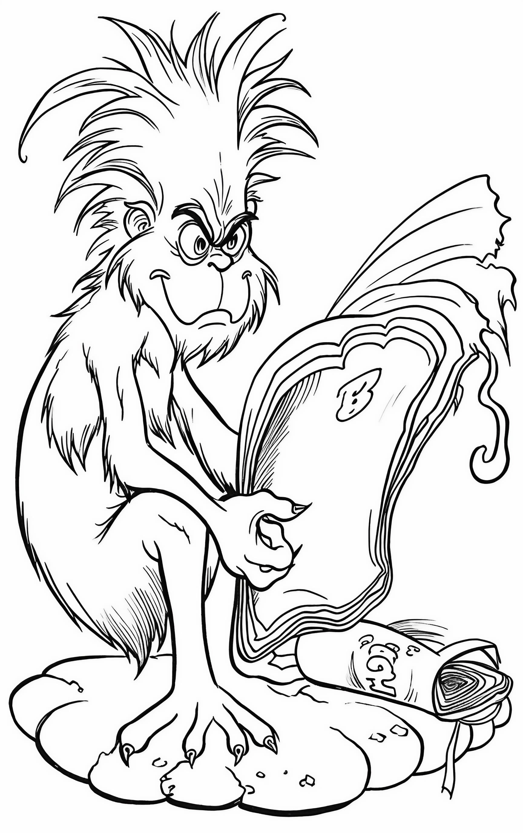 170+ Coloring Pages Grinch: Get Festive with the Mean One 32