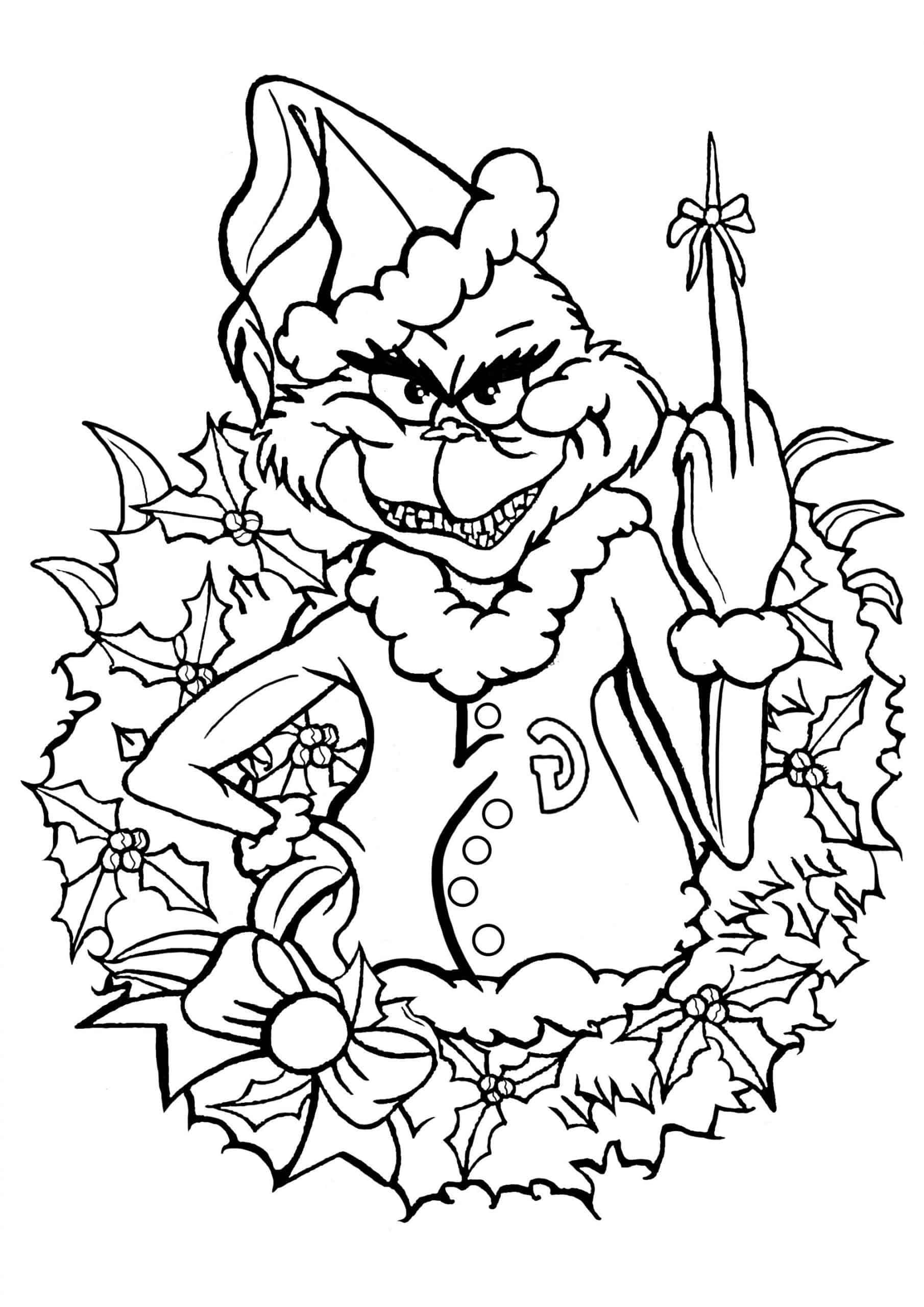 170+ Coloring Pages Grinch: Get Festive with the Mean One 33