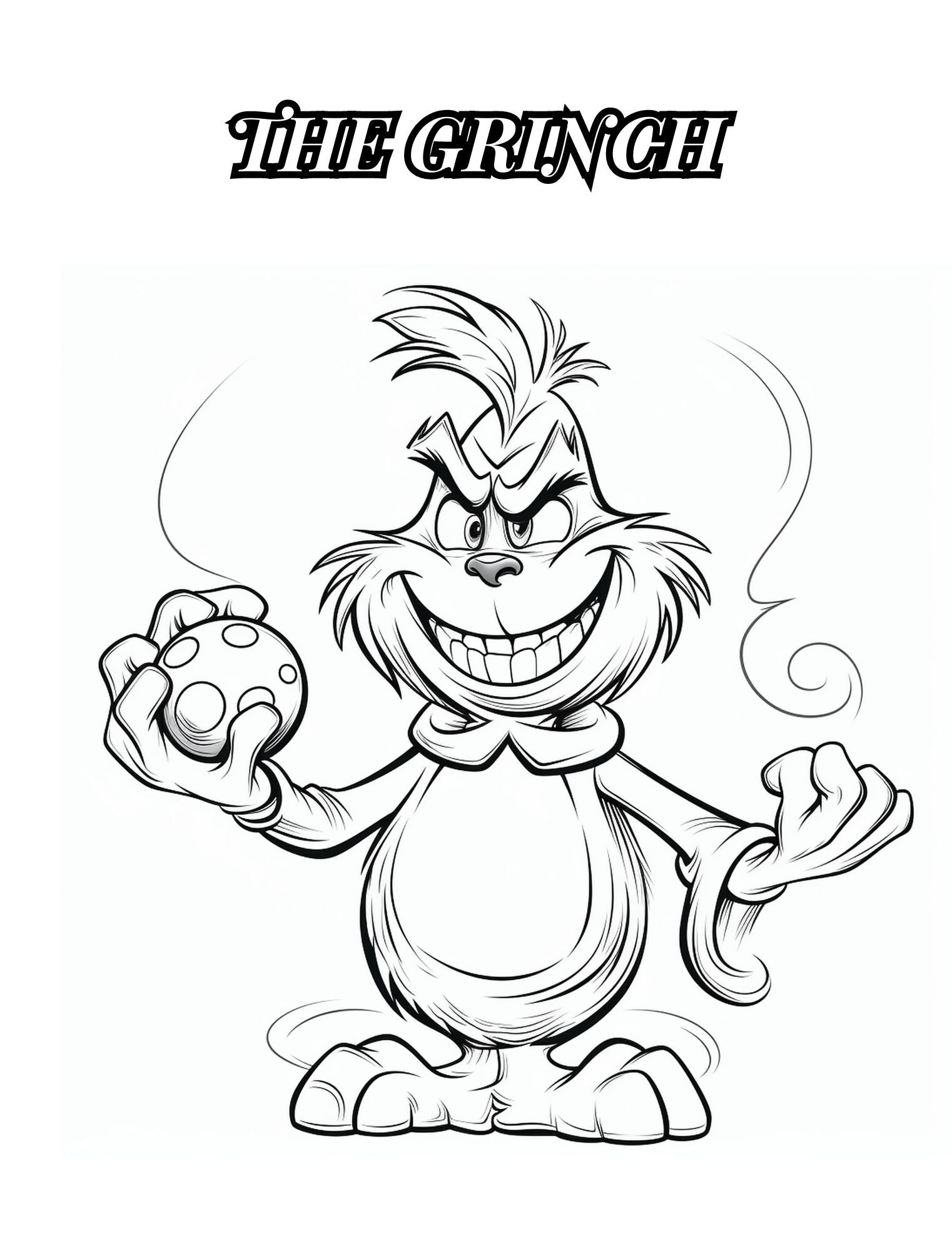 170+ Coloring Pages Grinch: Get Festive with the Mean One 40