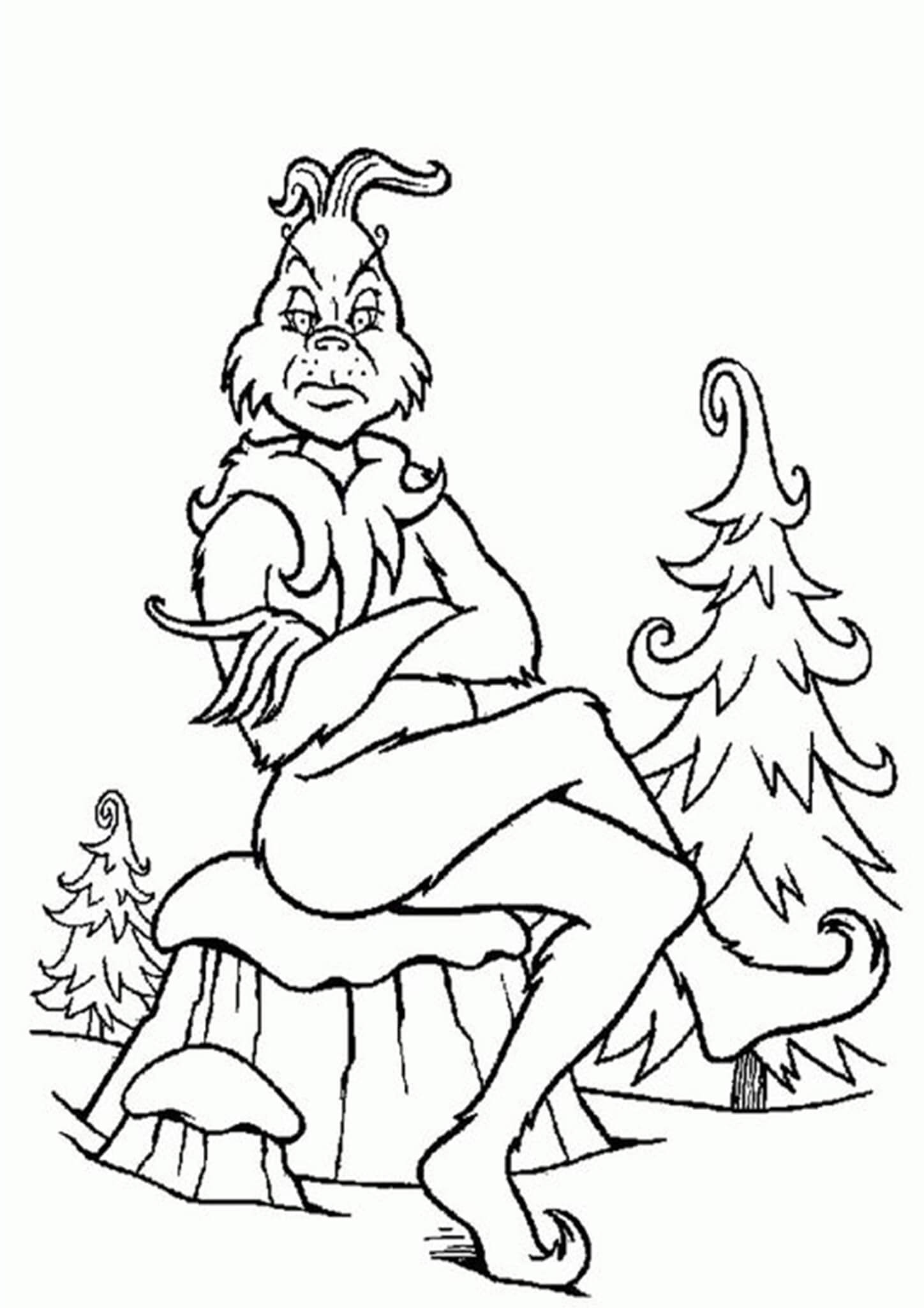 170+ Coloring Pages Grinch: Get Festive with the Mean One 44