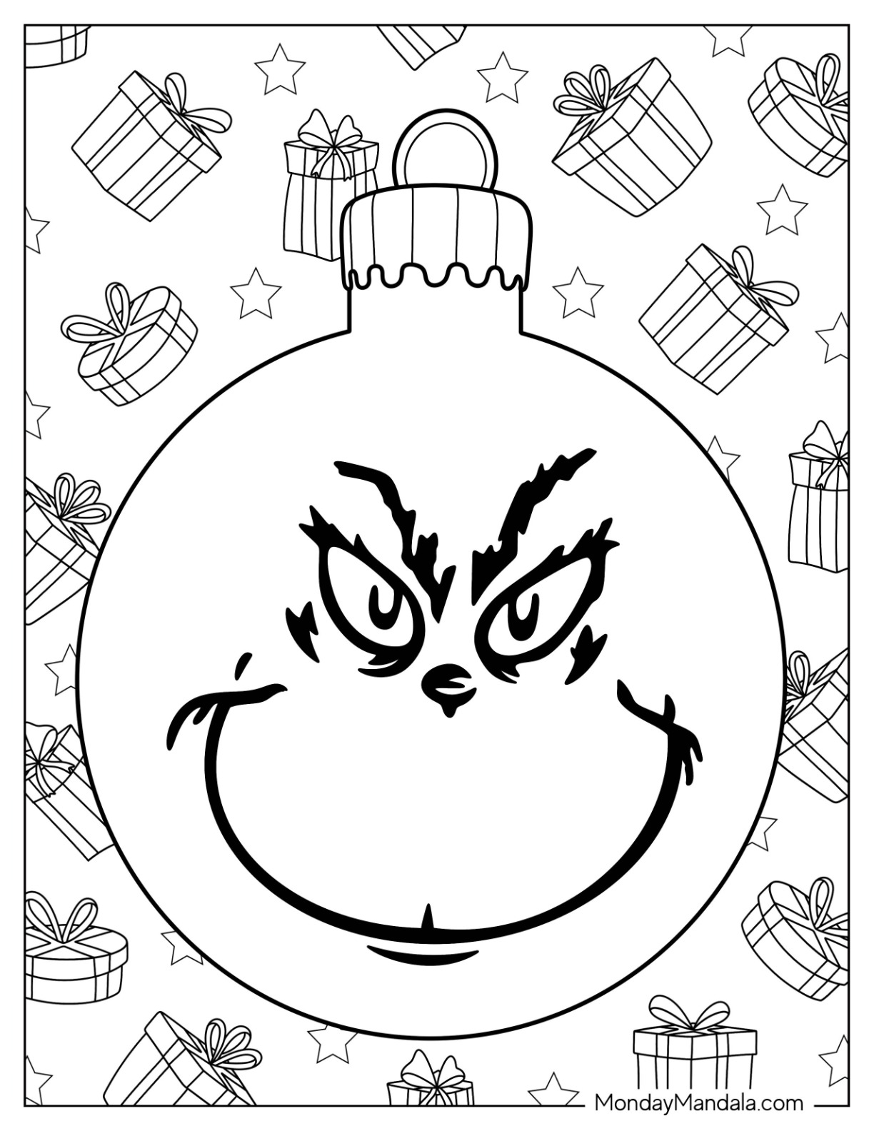 170+ Coloring Pages Grinch: Get Festive with the Mean One 63