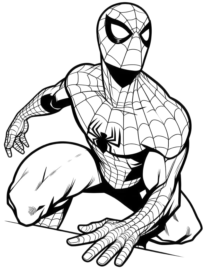 170+ Spider Coloring Pages Free Printable 113