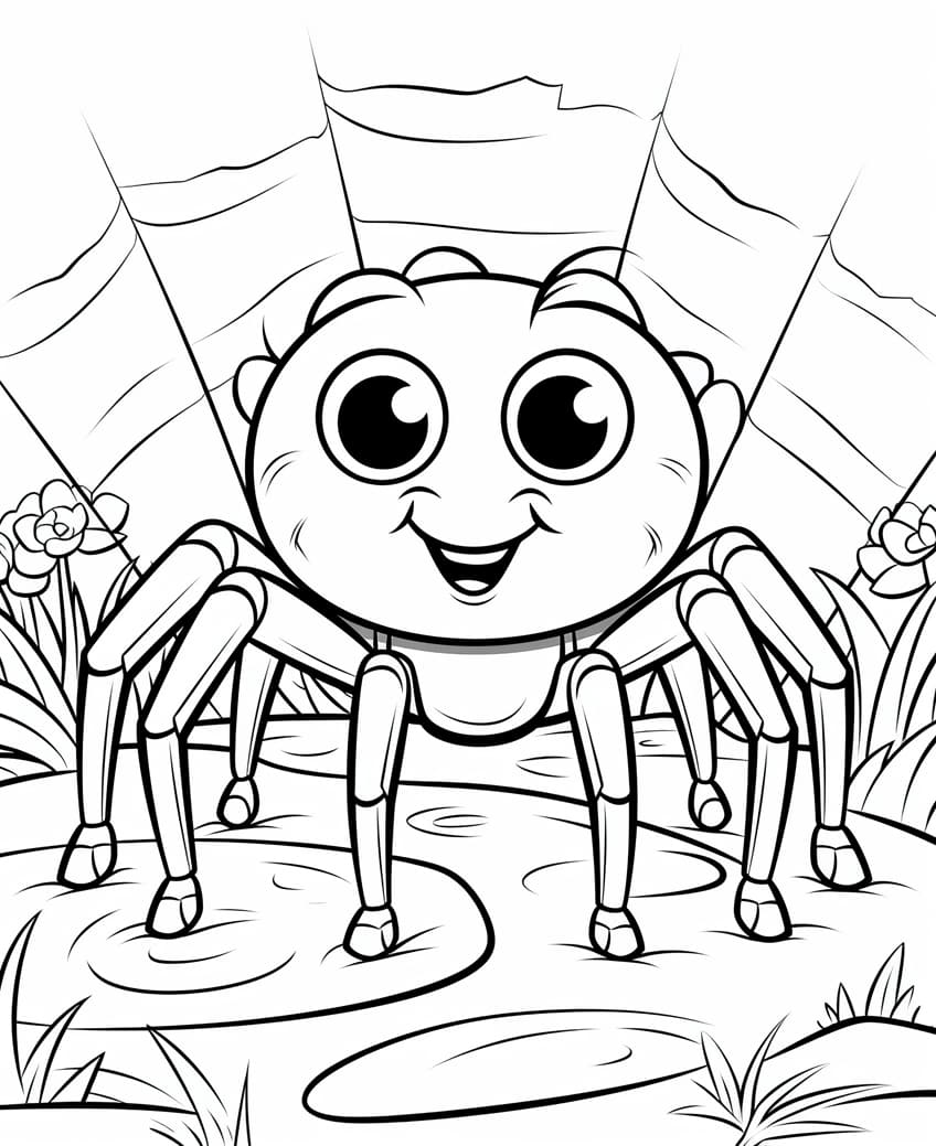 170+ Spider Coloring Pages Free Printable 122