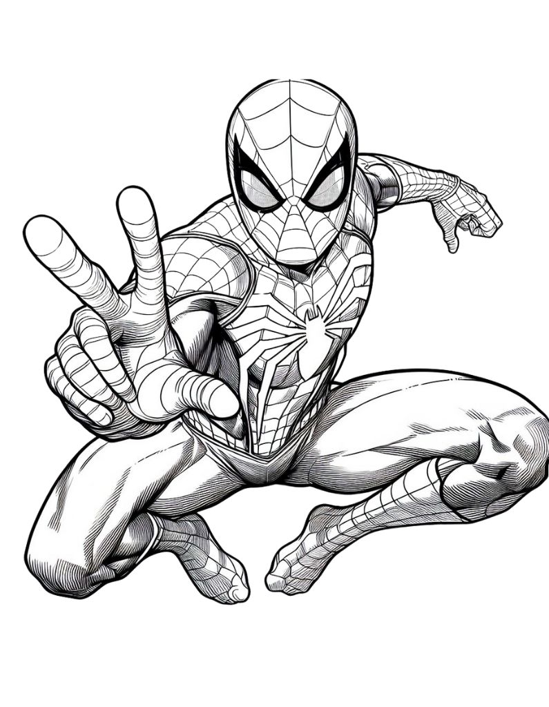 170+ Spider Coloring Pages Free Printable 133