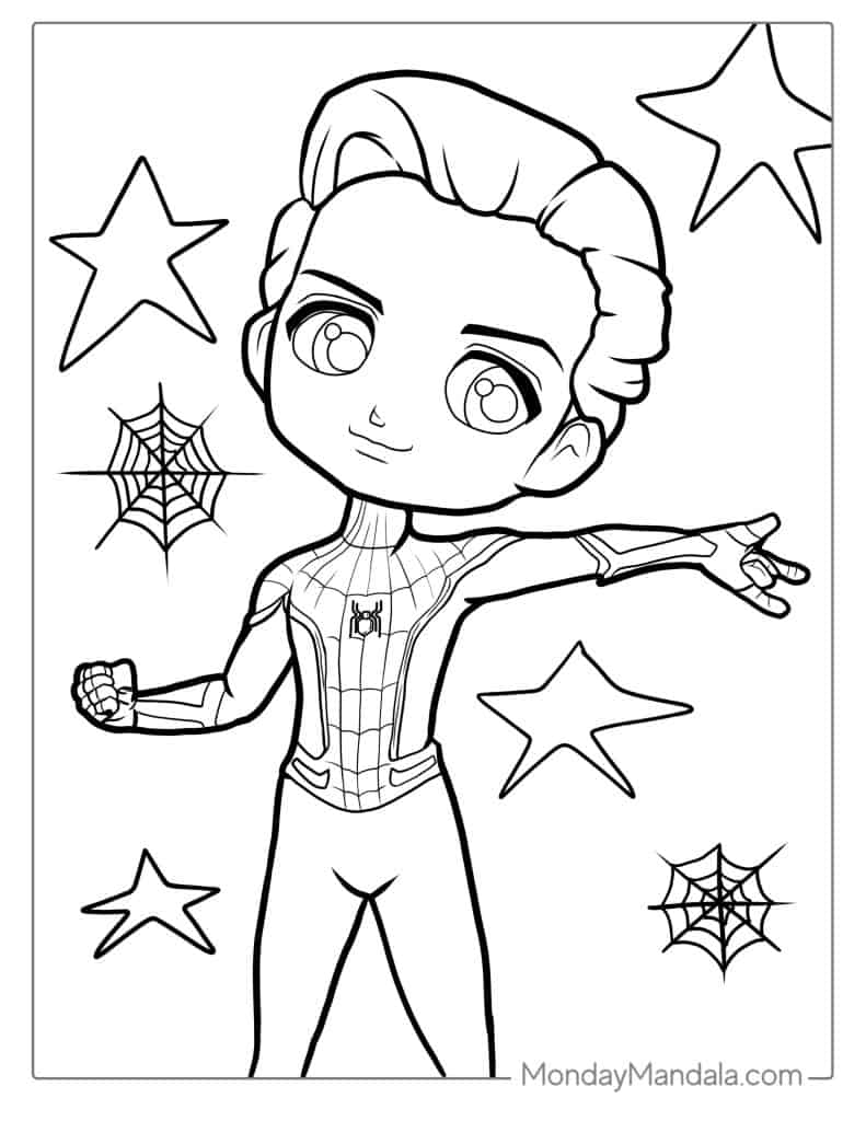 170+ Spider Coloring Pages Free Printable 137