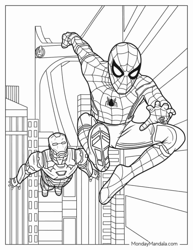 170+ Spider Coloring Pages Free Printable 138