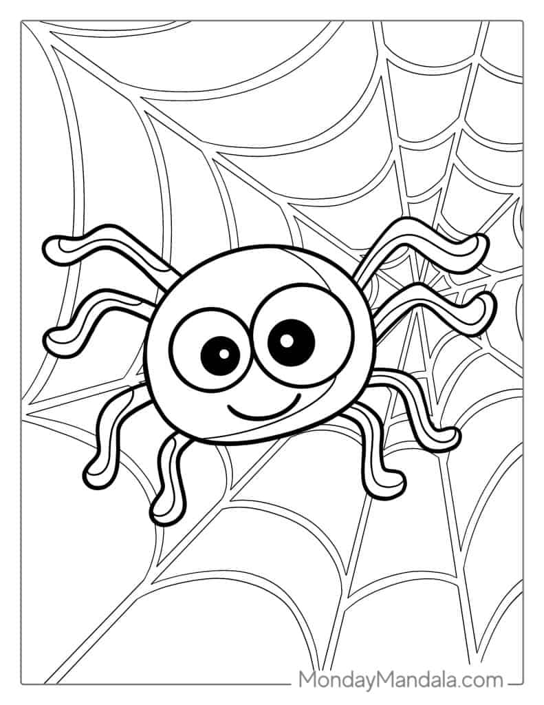 170+ Spider Coloring Pages Free Printable 140